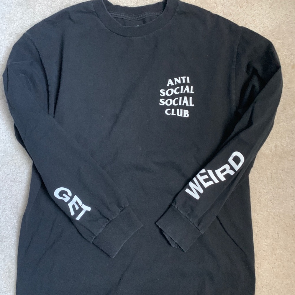 Anti social social club black long sleeve tee
